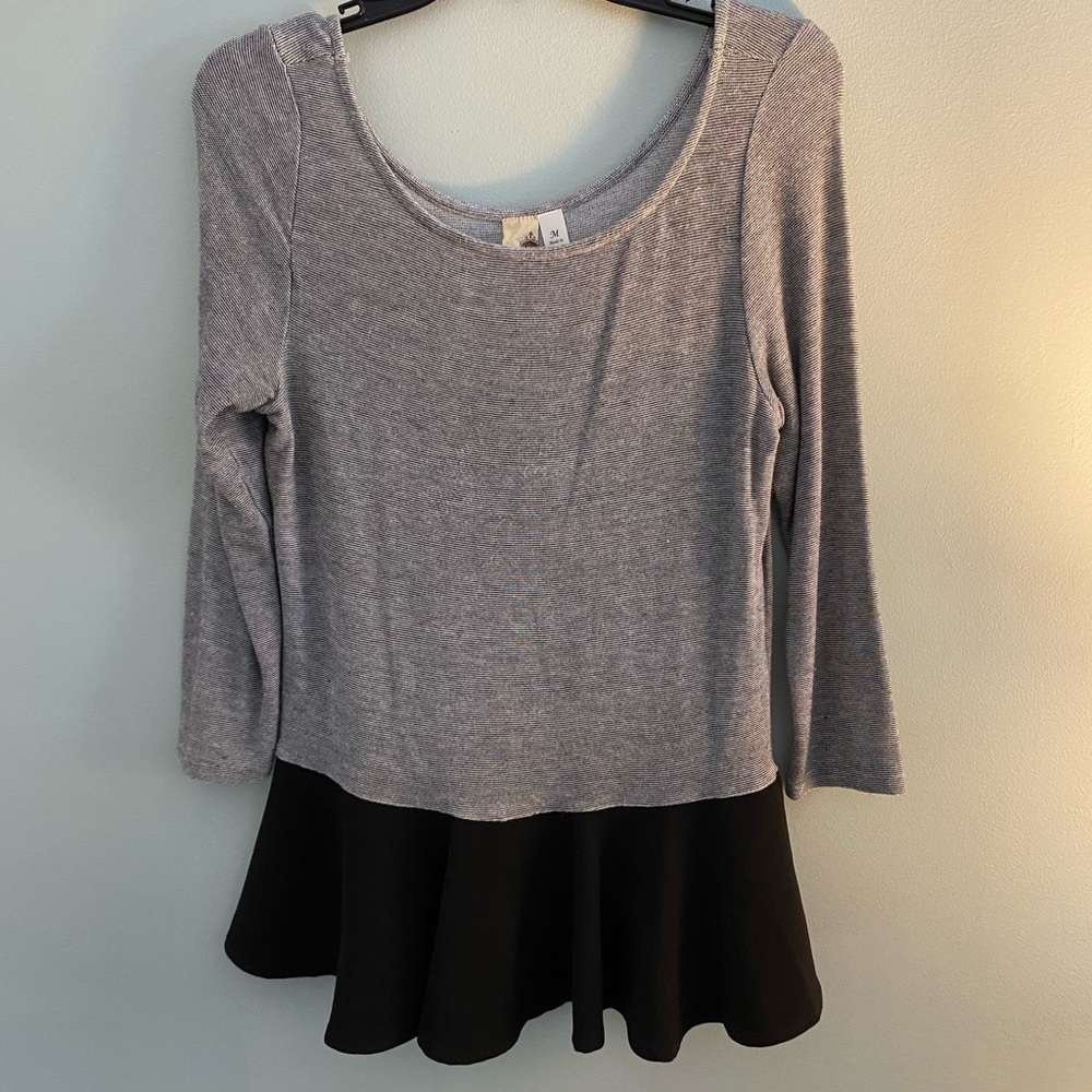 3/4 sleeve peplum top